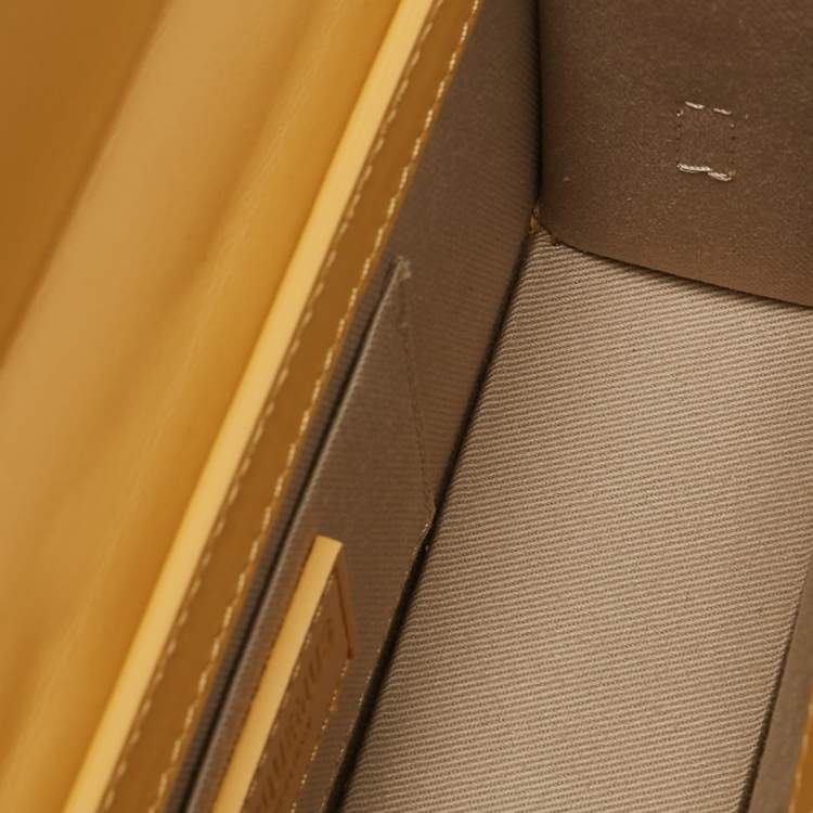 Pre Owned Jacquemus Mustard Leather Long Le Chiquito Top Handle Bag