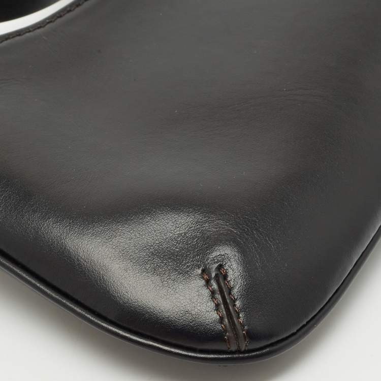 Pre Owned Jacquemus Black Leather Le Bisou Perle Bag