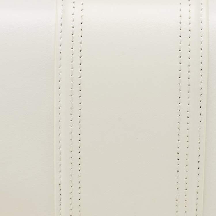 Pre Owned Jacquemus White Leather The Bambinou Top Handle Bag