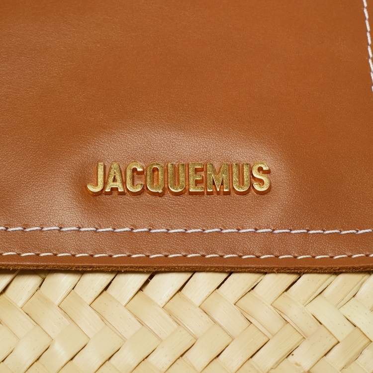 Pre Owned Jacquemus Tan/Natural Raffia The Soli Basket Tote