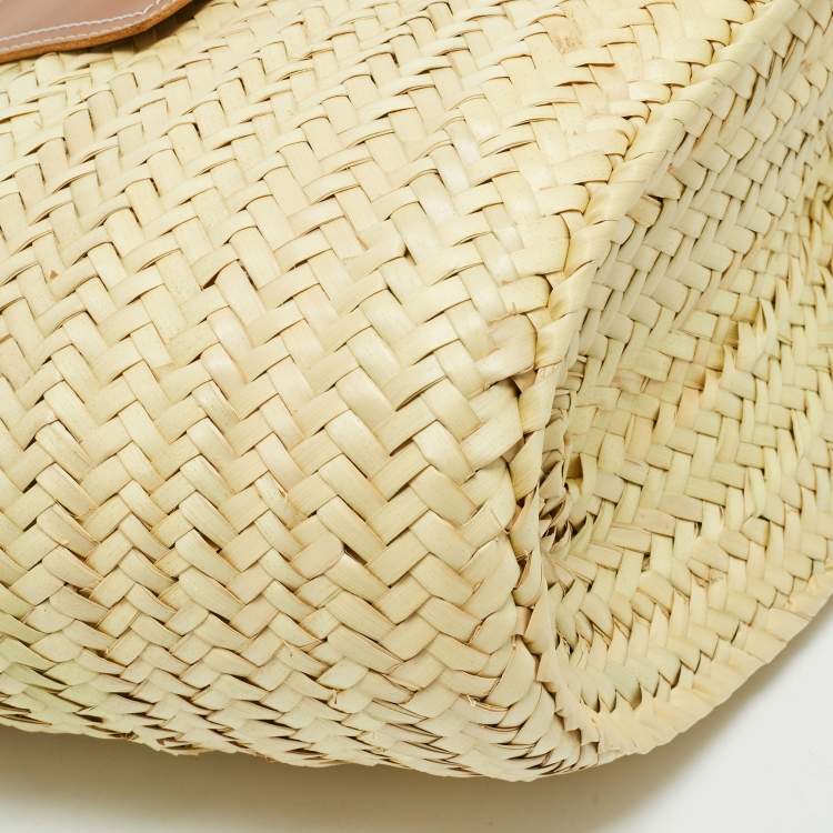 Pre Owned Jacquemus Tan/Natural Raffia The Soli Basket Tote