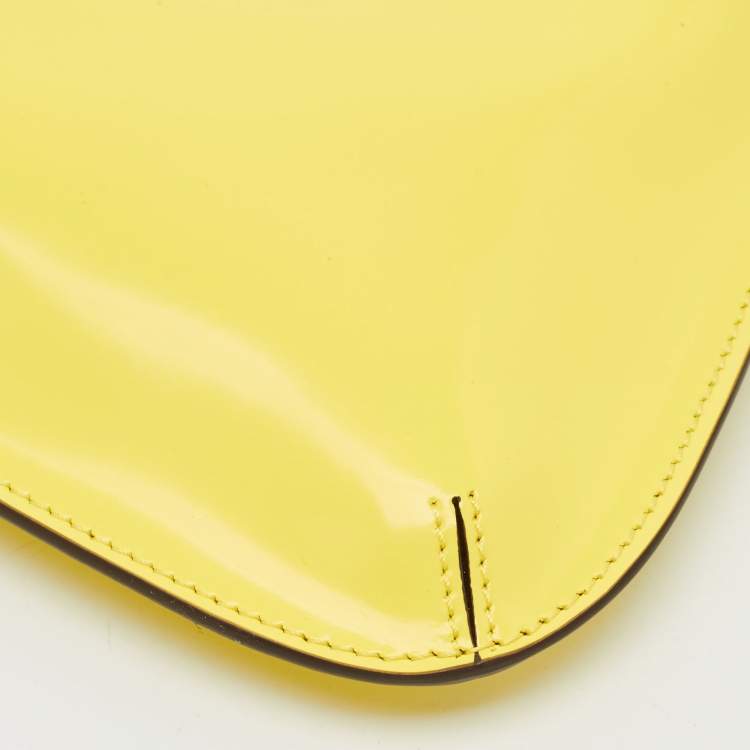 Pre Owned Jacquemus Yellow Leather Le Bisou Perle Shoulder Bag
