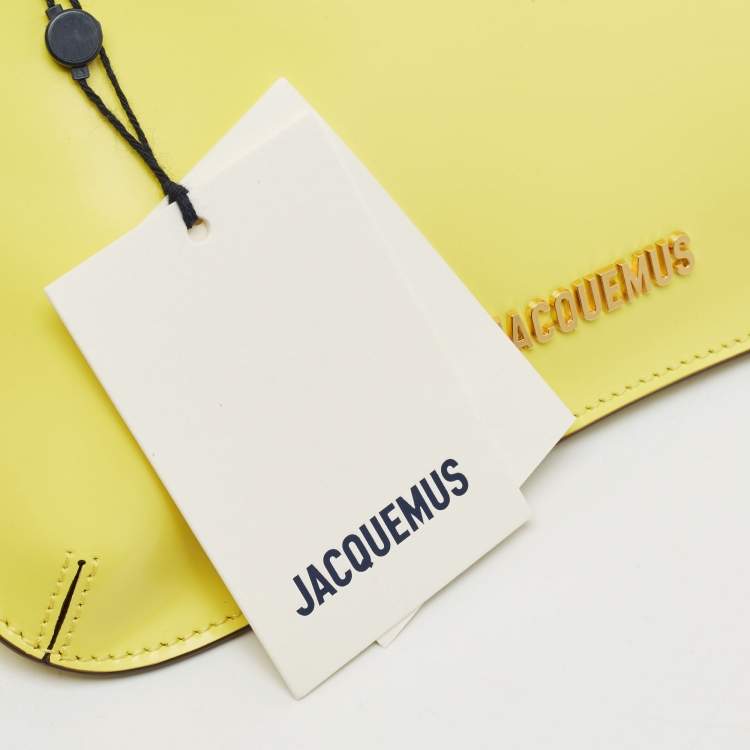 Pre Owned Jacquemus Yellow Leather Le Bisou Perle Shoulder Bag