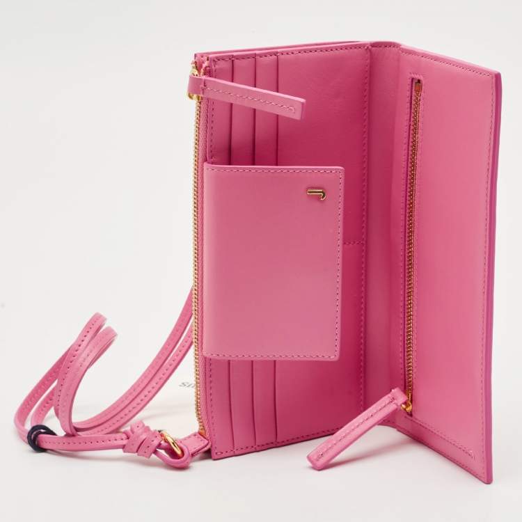 Pre Owned Jacquemus Pink Leather Le Pichoto Wallet