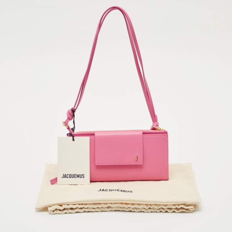 Pre Owned Jacquemus Pink Leather Le Pichoto Wallet