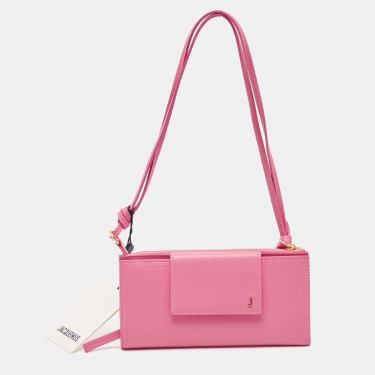 Pre Owned Jacquemus Pink Leather Le Pichoto Wallet