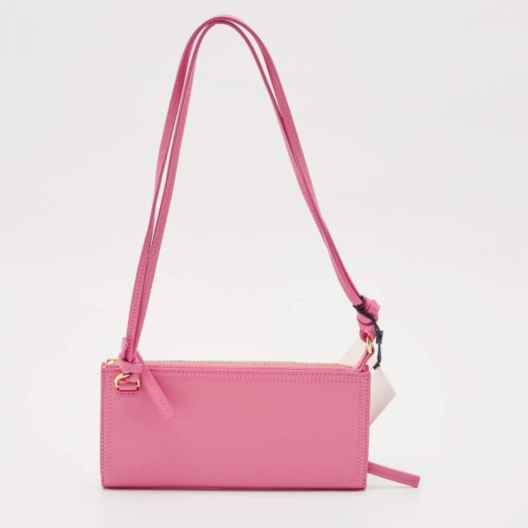 Pre Owned Jacquemus Pink Leather Le Pichoto Wallet