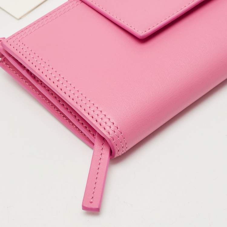 Pre Owned Jacquemus Pink Leather Le Pichoto Wallet