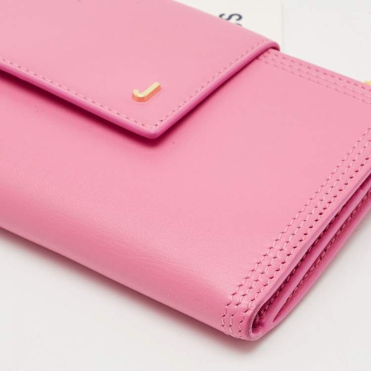 Pre Owned Jacquemus Pink Leather Le Pichoto Wallet