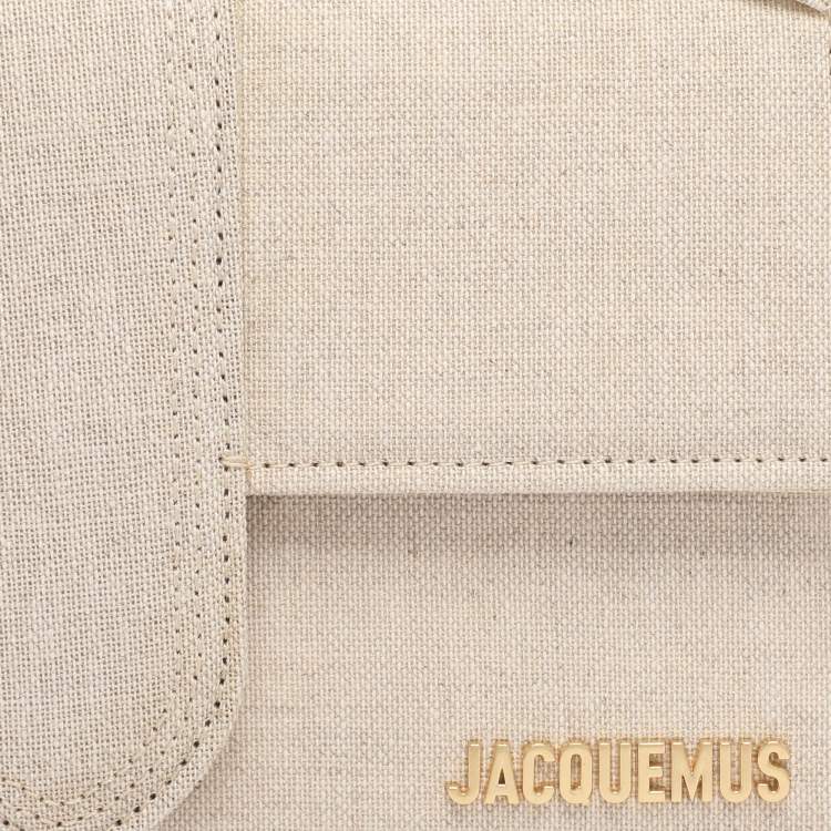 Pre Owned Jacquemus Beige Canvas Le Grand Bambino Top Handle Bag