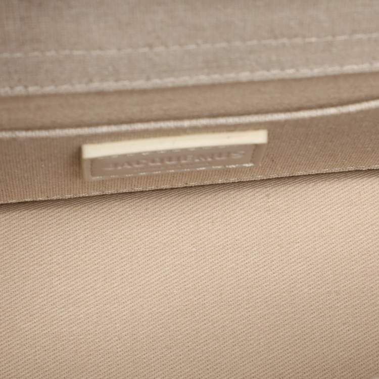 Pre Owned Jacquemus Beige Canvas Le Grand Bambino Top Handle Bag