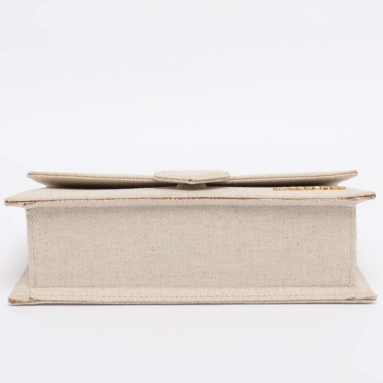 Pre Owned Jacquemus Beige Canvas Le Grand Bambino Top Handle Bag