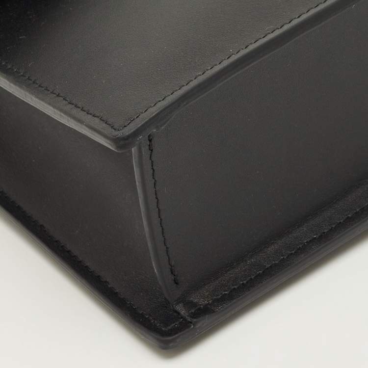 Pre Owned Jacquemus Black Leather Le Bambinou Top Handle Bag