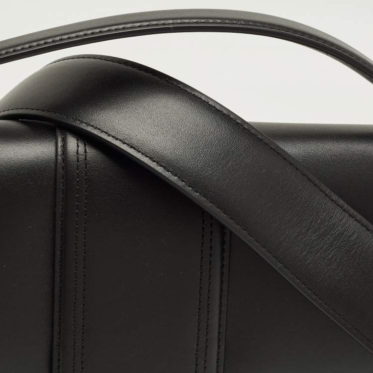 Pre Owned Jacquemus Black Leather Le Bambinou Top Handle Bag