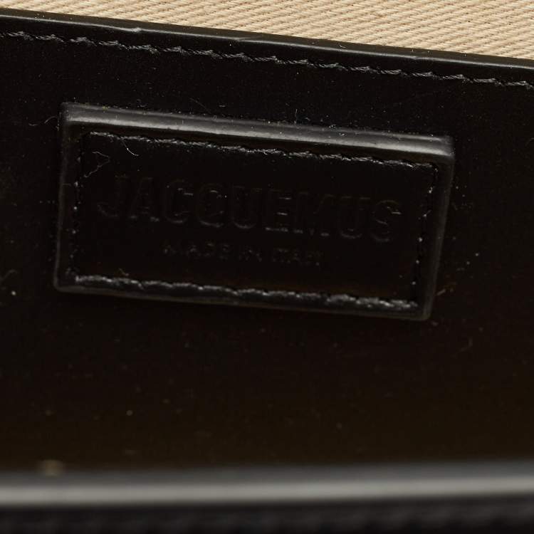 Pre Owned Jacquemus Black Leather Le Bambinou Top Handle Bag