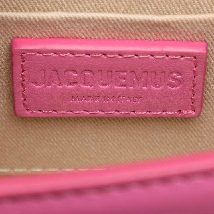 Pre Owned Jacquemus Le Chiquito Moyen Pink Leather Top Handle Bag