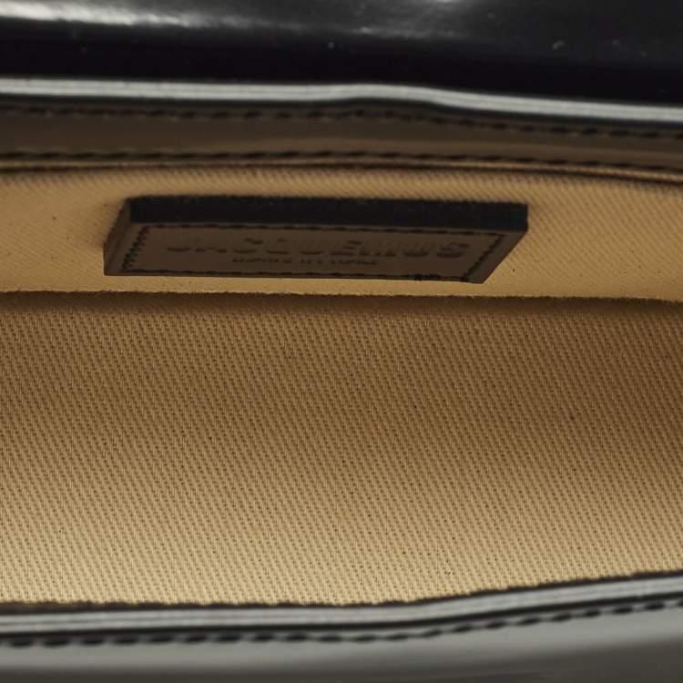 مملوكة مسبقًا Jacquemus Long Le Chiquito Boucle Black Glossy Leather Top Handle Bag