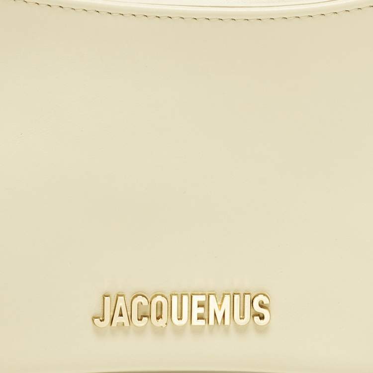 Pre Owned Jacquemus Le Bisou Perle Cream Leather Bag