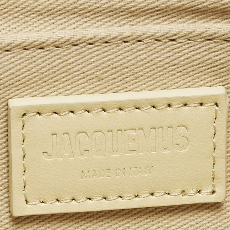 Pre Owned Jacquemus Le Bisou Perle Cream Leather Bag