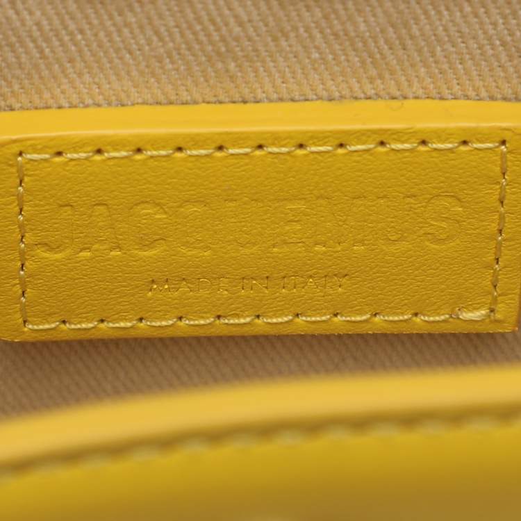 Pre Owned Jacquemus Le Chiquito Mini Yellow Leather Top Handle Bag