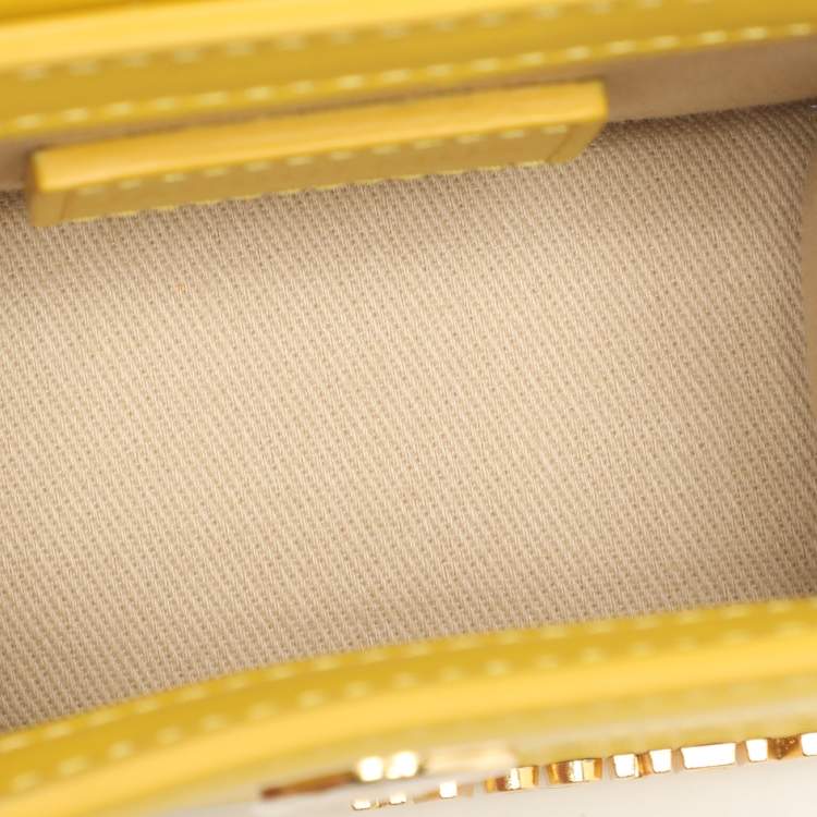 Pre Owned Jacquemus Le Chiquito Mini Yellow Leather Top Handle Bag