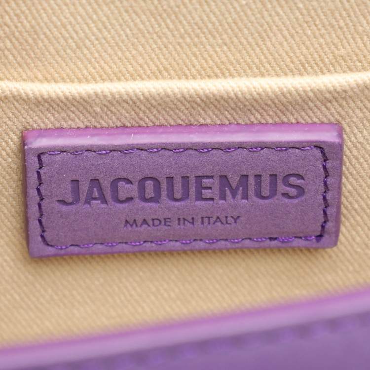 Pre Owned Jacquemus Le Chiquito Moyen Purple Leather Top Handle Bag