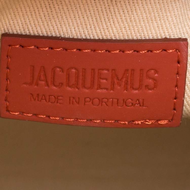 Pre Owned Jacquemus Giger Orange Matt Leather Le A4 Multi Strap Tote 