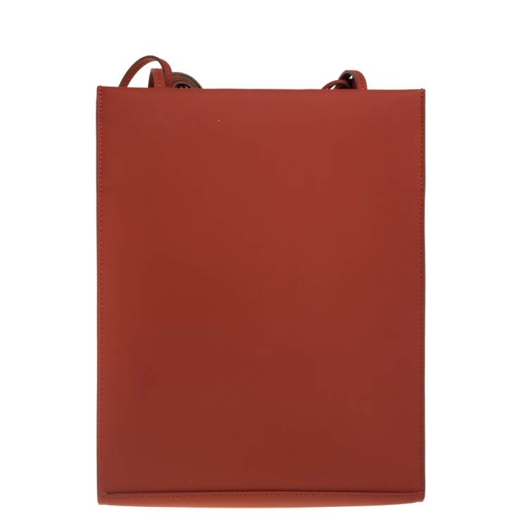 Pre Owned Jacquemus Giger Orange Matt Leather Le A4 Multi Strap Tote 