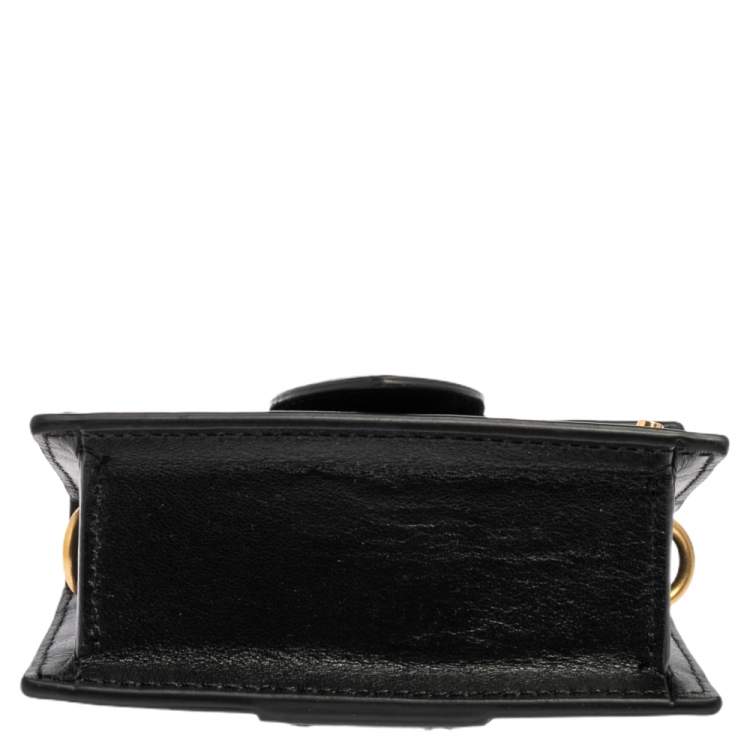 Pre Owned Jacquemus Black Leather Le Petit Bambino Bag