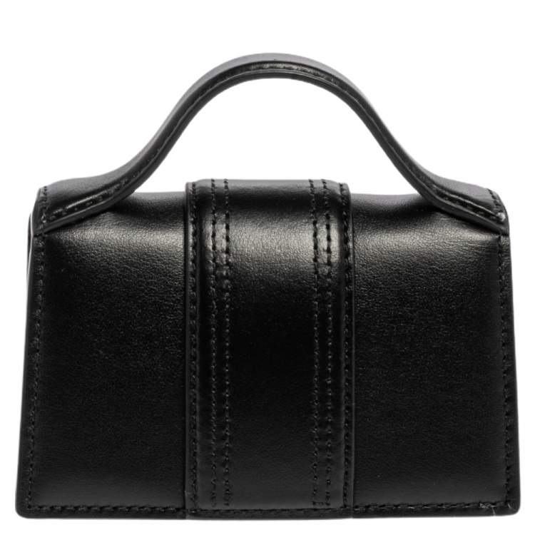 Pre Owned Jacquemus Black Leather Le Petit Bambino Bag