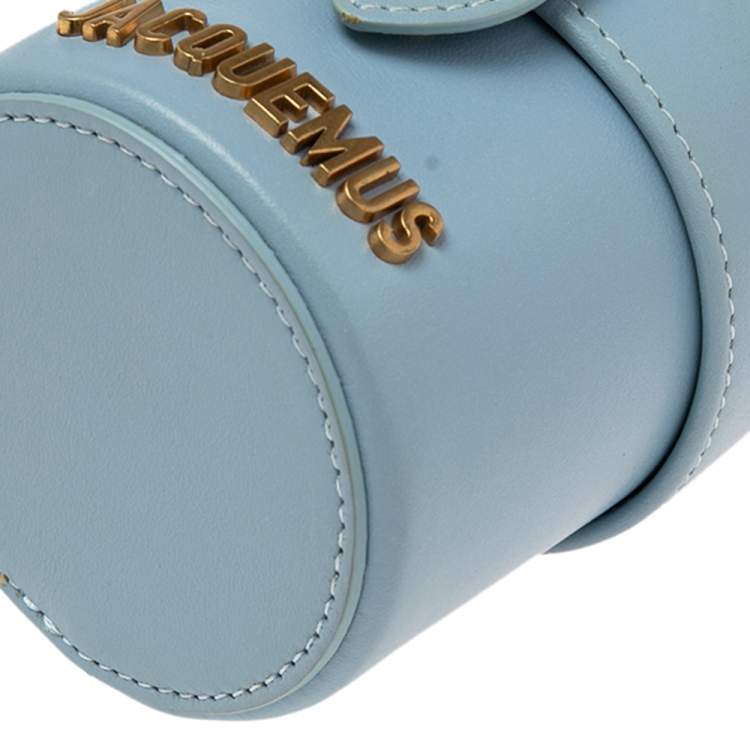 Pre Owned Jacquemus Blue Leather Mini Le Vanity Shoulder Bag