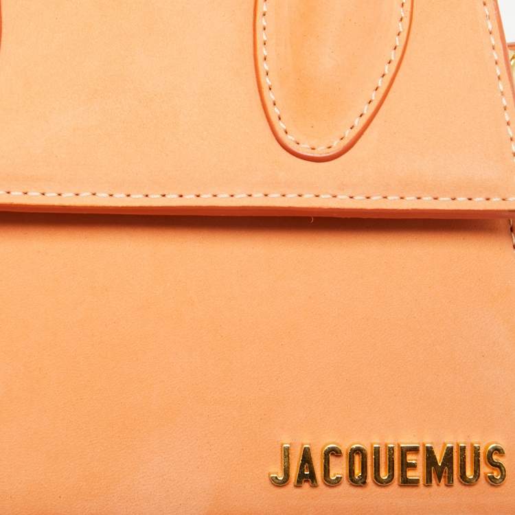 Pre Owned Jacquemus Beige Sueder Grand Le Chiquito Top Handle Bag
