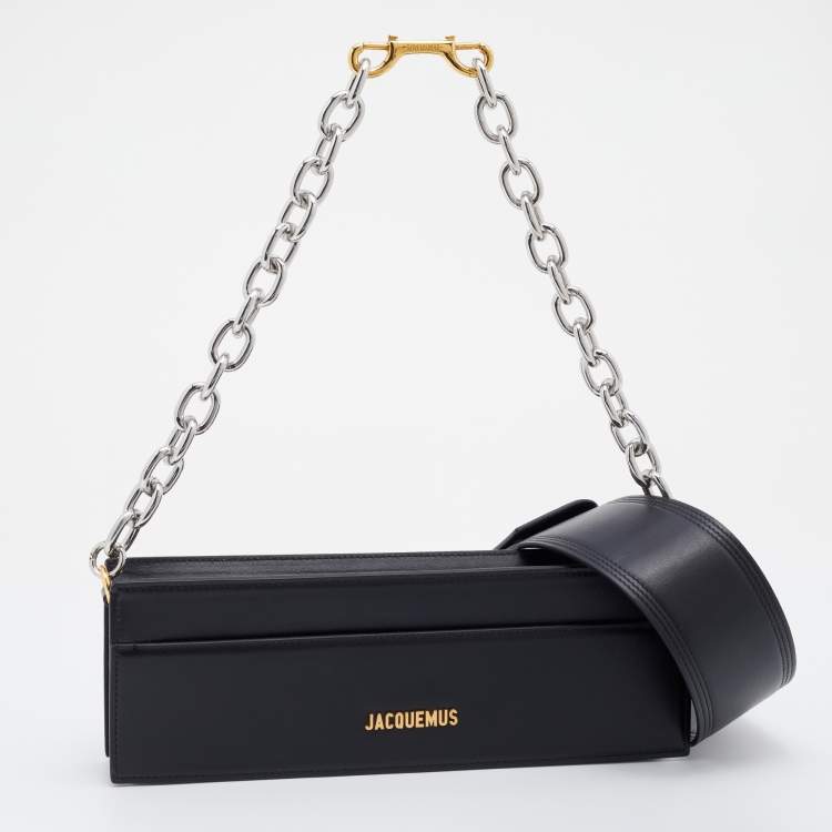 مملوكة مسبقًا Jacquemus Black Leather Le Sac Ciuciu Shoulder Bag