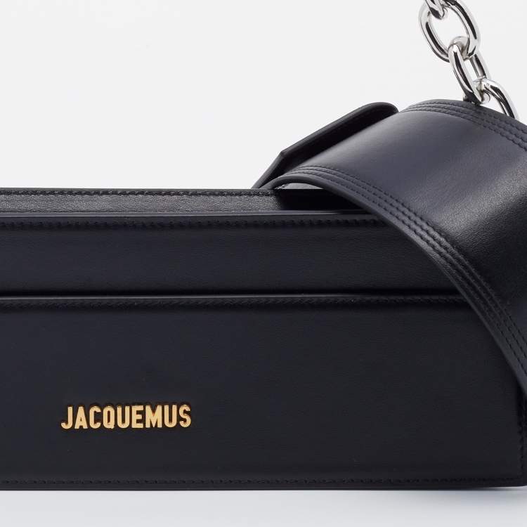 مملوكة مسبقًا Jacquemus Black Leather Le Sac Ciuciu Shoulder Bag