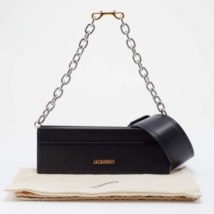 مملوكة مسبقًا Jacquemus Black Leather Le Sac Ciuciu Shoulder Bag