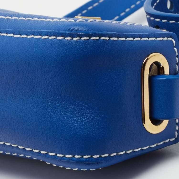Pre Owned Jacquemus Blue Leather Mini Le Nani Crossbody Bag