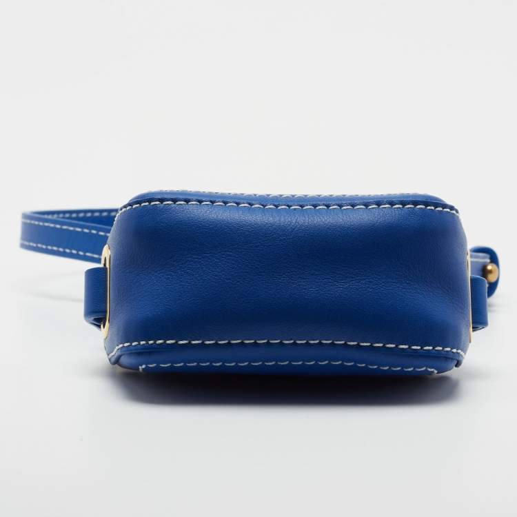 Pre Owned Jacquemus Blue Leather Mini Le Nani Crossbody Bag