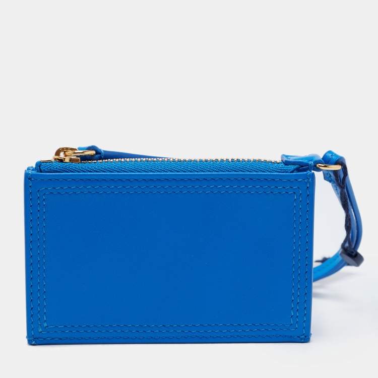 Pre Owned Jacquemus Blue Leather Le Pichoto Wallet