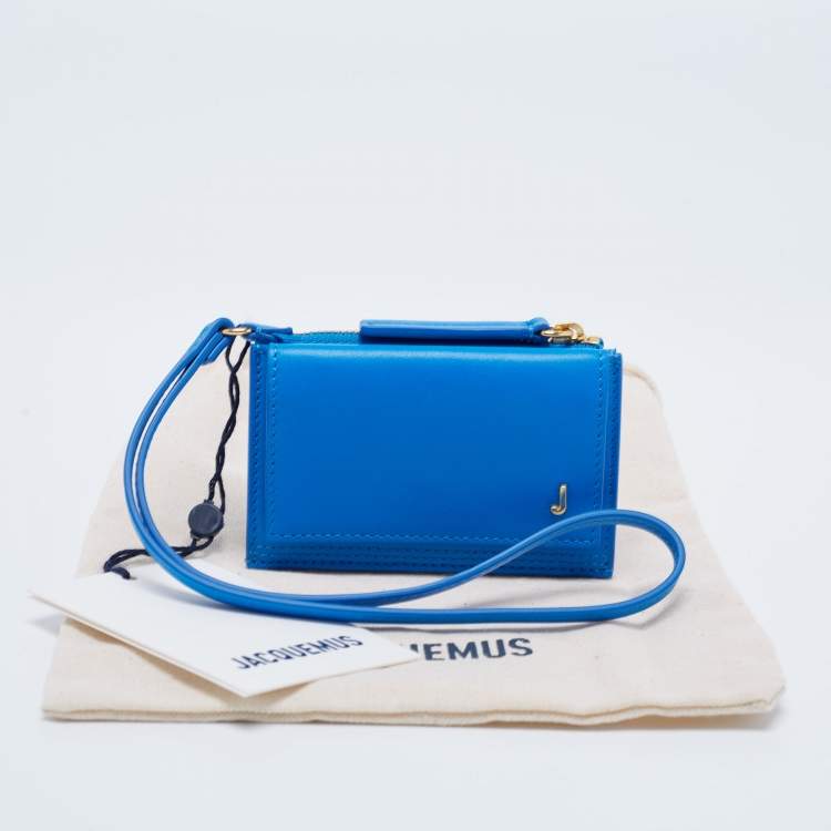 Pre Owned Jacquemus Blue Leather Le Pichoto Wallet