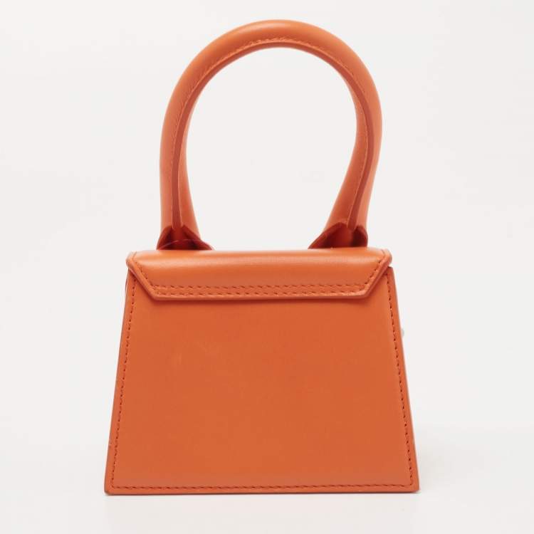 Pre Owned Jacquemus Orange Leather Le Chiquito Mini Bag