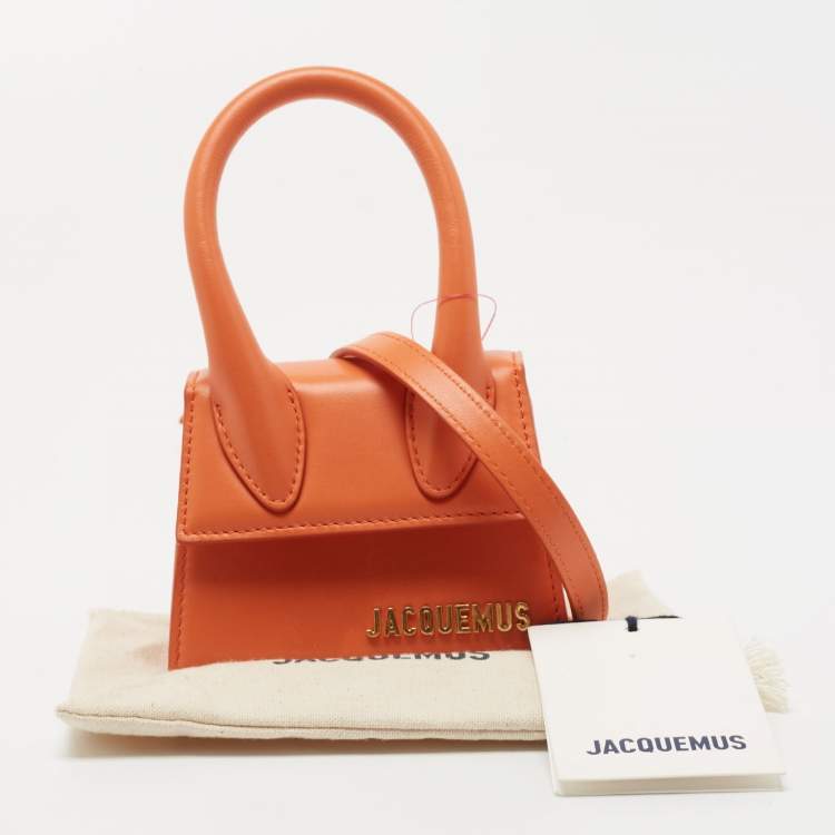 Pre Owned Jacquemus Orange Leather Le Chiquito Mini Bag