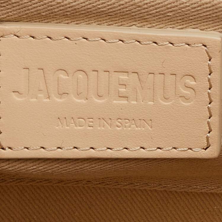 Pre Owned Jacquemus Off White Linen Canvas Le Chiquito Top Handle Bag