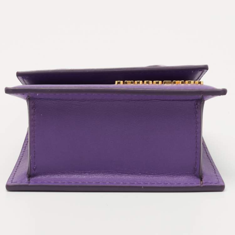 Pre Owned Jacquemus Purple Leather Mini Le Chiquito Bag