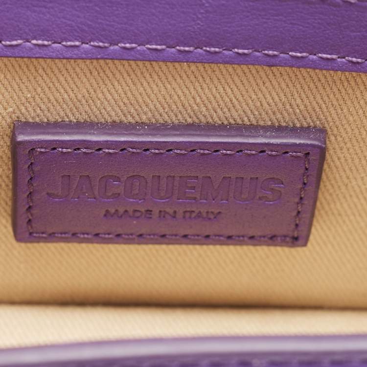 Pre Owned Jacquemus Purple Leather Mini Le Chiquito Bag