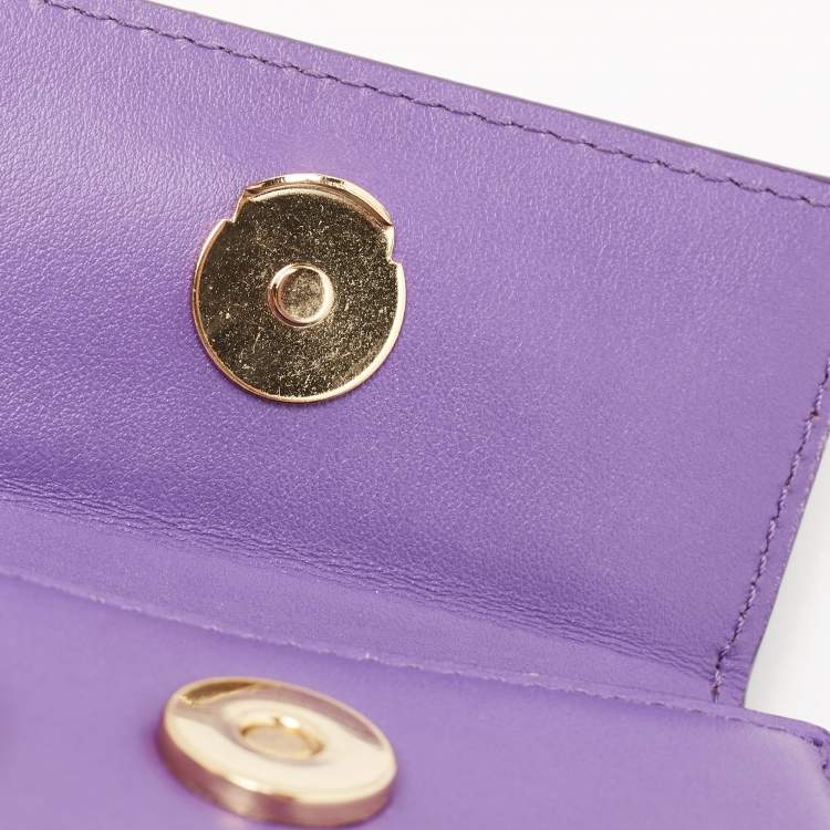 Pre Owned Jacquemus Purple Leather Mini Le Chiquito Bag