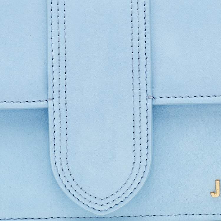 مملوكة مسبقًا Jacquemus Light Blue Leather Le Grand Bambino Top Handle Bag