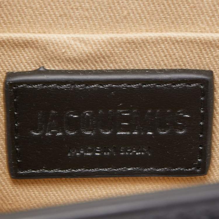 Pre Owned Jacquemus Black Leather Le Chiquito Noeud Top Handle Bag