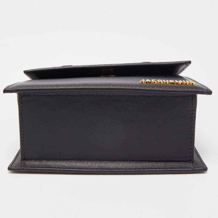 Pre Owned Jacquemus Black Leather Le Chiquito Noeud Top Handle Bag
