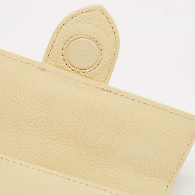 Pre Owned Jacquemus Light Yellow Nubuck Leather Le Bambino Mini Top Handle Bag.