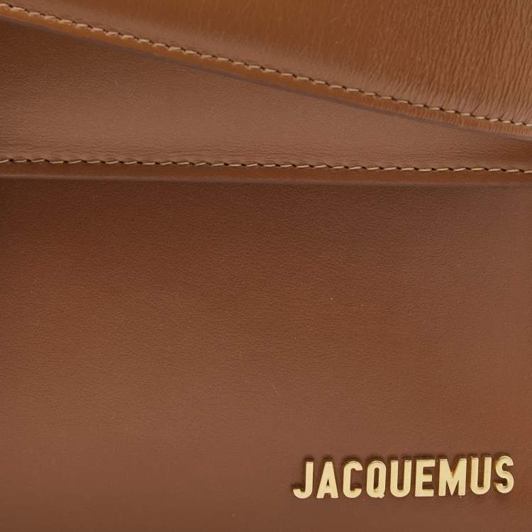 Pre Owned Jacquemus Brown Leather Le Bambino Top Handle Bag